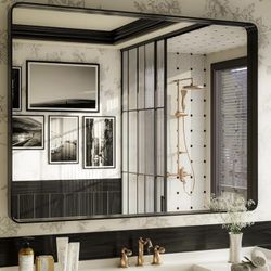 48 X 36 Metal Frame Bathroom Mirror