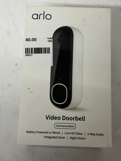 Arlo Video Doorbell HD _ 2nd Gen _ Wireless/Wired Option, 2-Way Aud... F (49937)