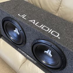 2 JL Audio 10” Subs With Ported Box