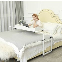 White Adjustable Overbed