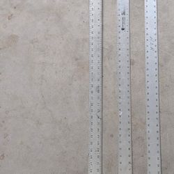 3x Large Metal Rulers