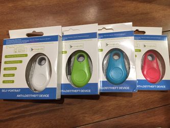 Key Finder. GPS Locator Anti-Lost Alarm Reminder, photo shutter, and many more. Comes in 5 diff. Colors.