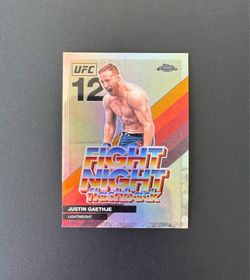 Topps Justin Gaethje 2026 Chrome UFC Fight Night Flashback Refractor Card FNF-4
