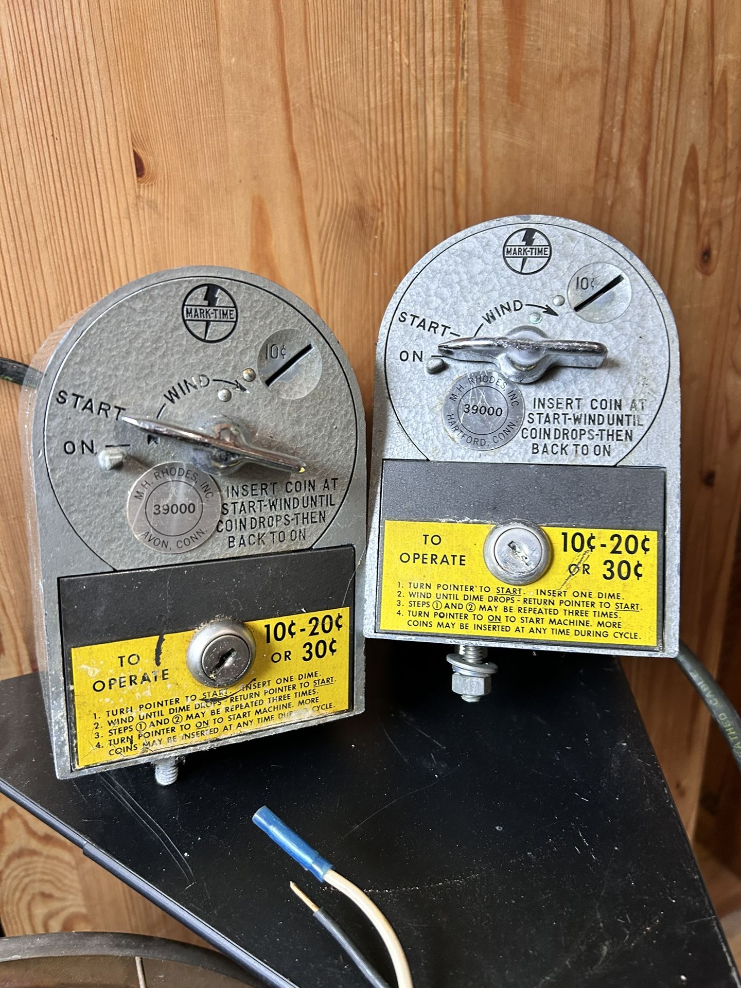 Antique/ vintage Marktime mark time (39401) 3 Dime Accurate Meter meters No keys.