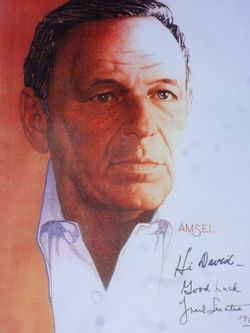 Frank Sinatra Signed Signature Portrait