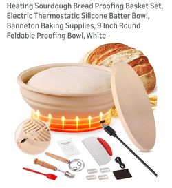 NEW Electric Heating Sourdough Bread  Proofing Bowl Set