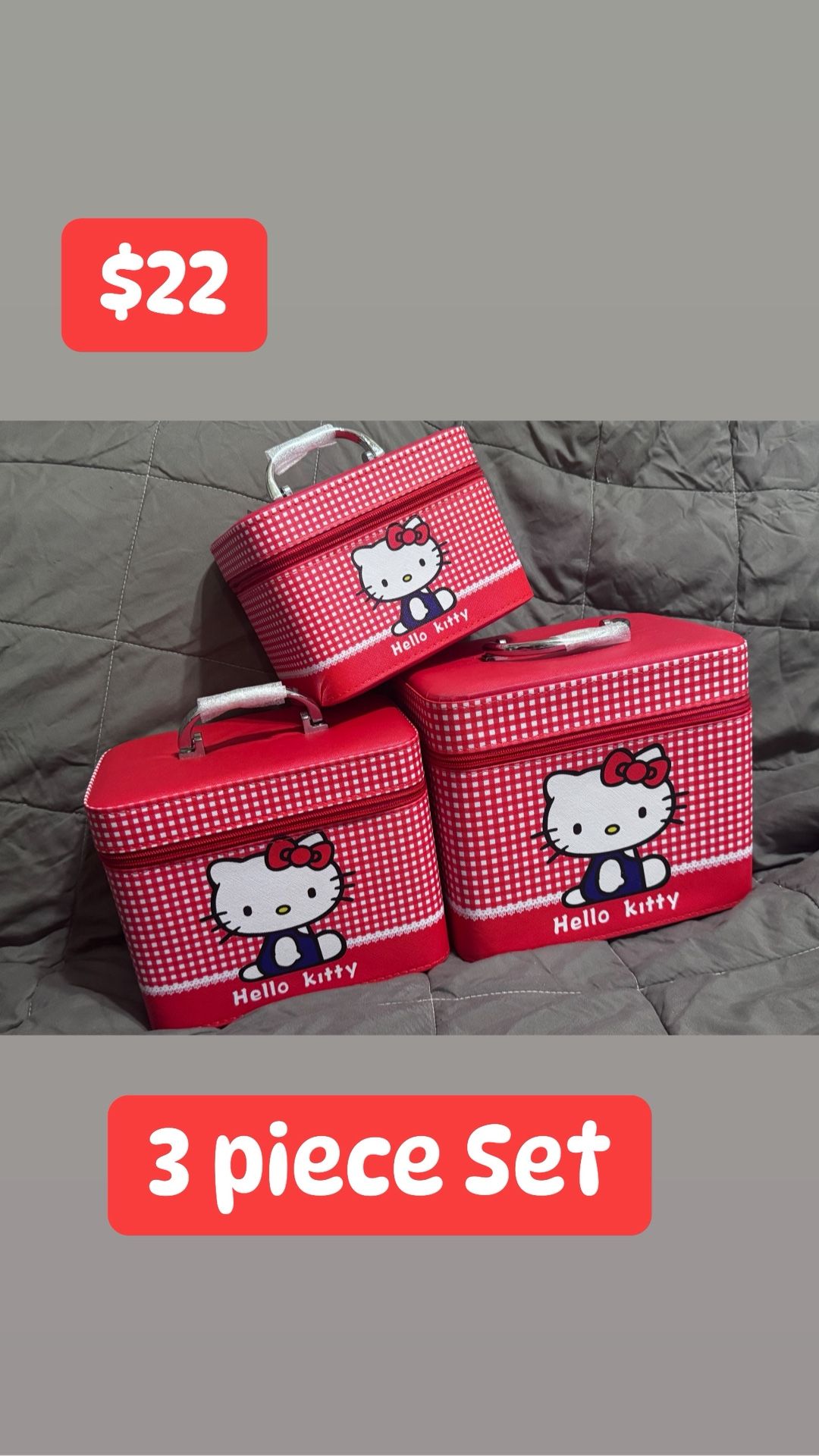 NEW ITEMS! 3 Piece Set Hel Lo Kitty Bags! $22