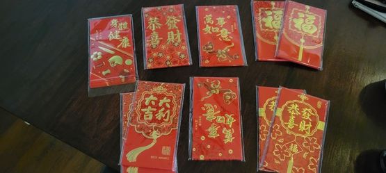 Hong Bao Red Envelope Chinese New Year 10 pcs