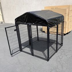 (NEW) $155 Heavy-Duty Kennel with Cover (4 x 4 x 4.5 FT) Dog Cage Crate Pet Playpen 