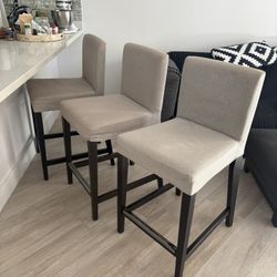 Three Counter Stools 