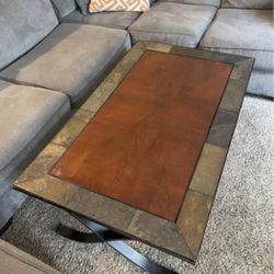 Metal/Wood/Rock Table