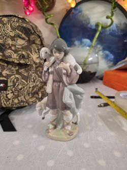 Lladro Shepherd Boy Nativity No Box! Glossy! Mint Condition!