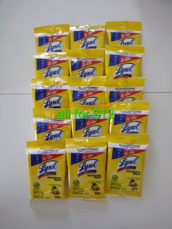 Lysol To Go Disinfectant Wipes, Lemon and Lime Blossom, 15 Count
