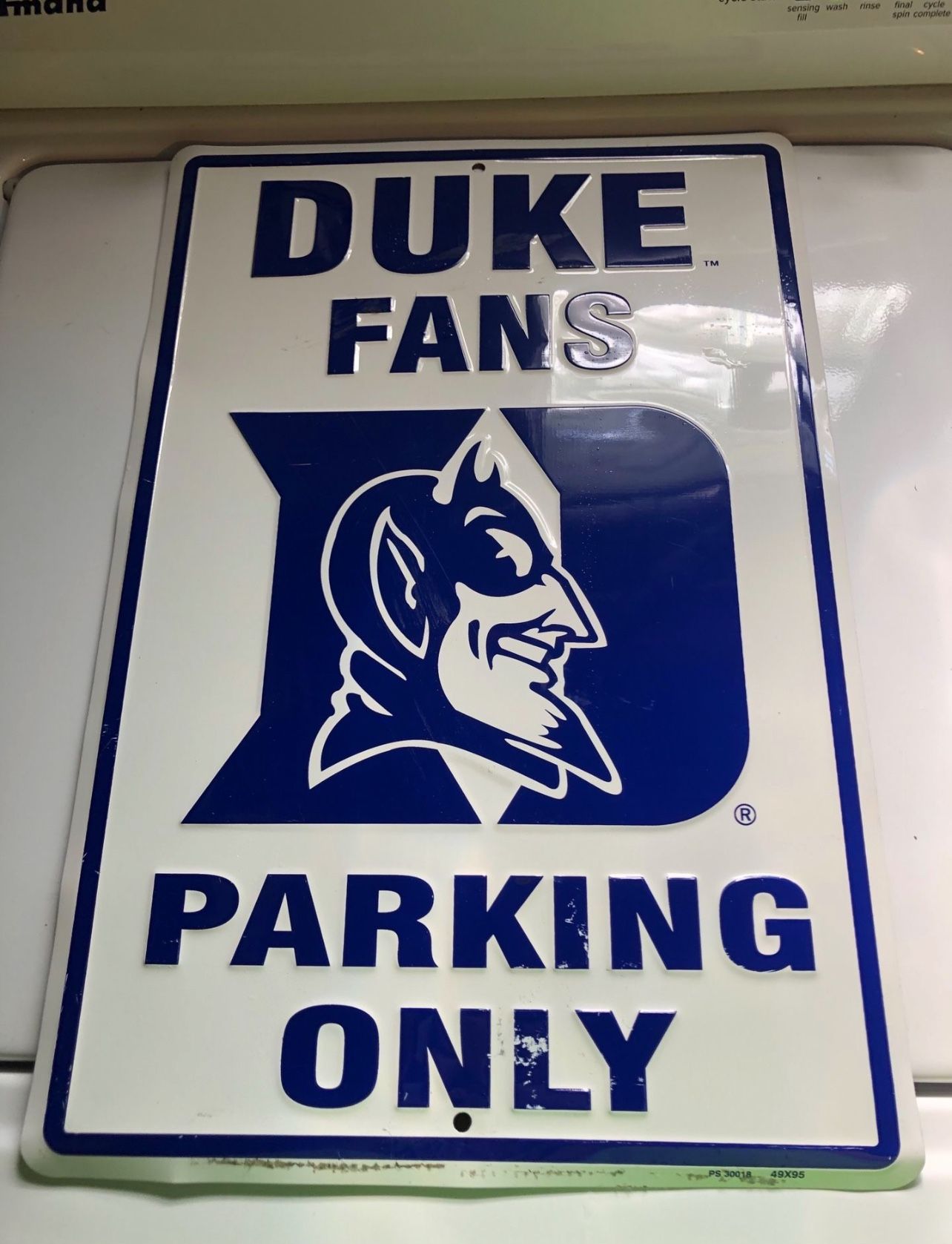 Duke parking sign