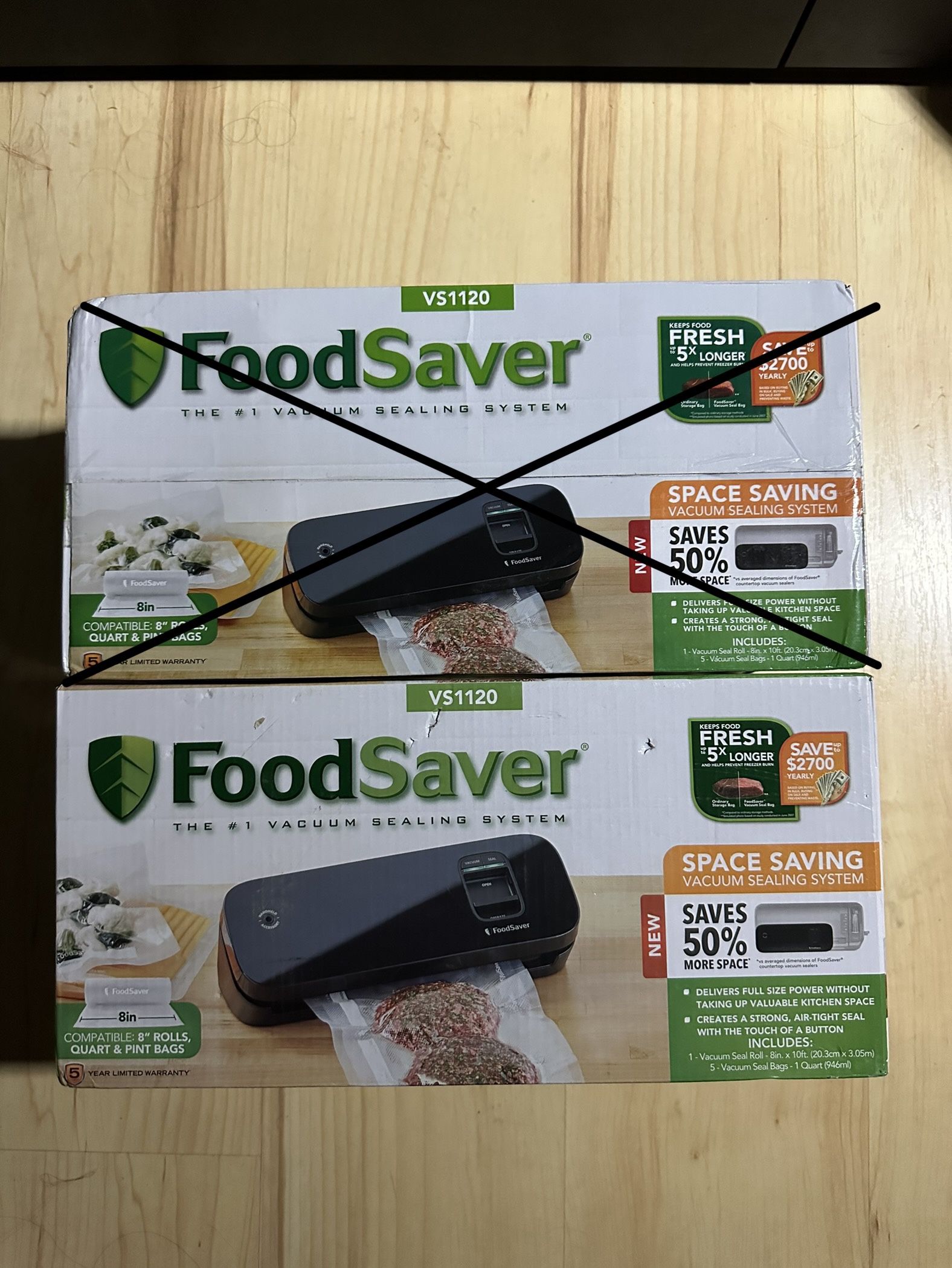 FoodSaver Compact Vacuum Sealer with Bags and Roll Starter Kit, Space-Saving Vacuum Sealer Machine
