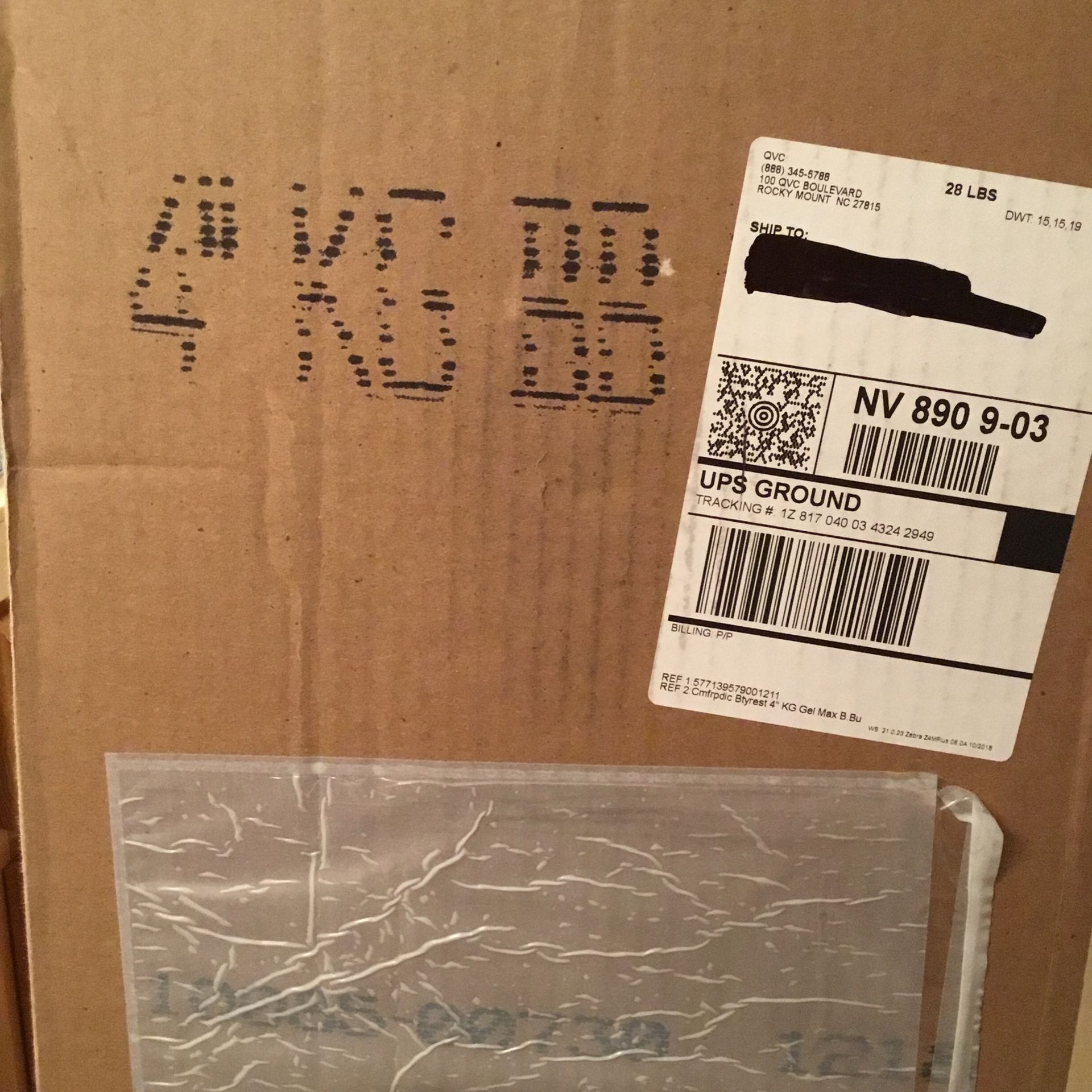 Memory Foam King Size Mattress Topper Pad 4” Brand New