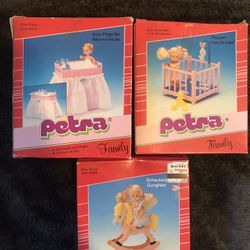 Plasty Petra Doll Rocking Horse Playpen Baby Care Center Diaper Station 