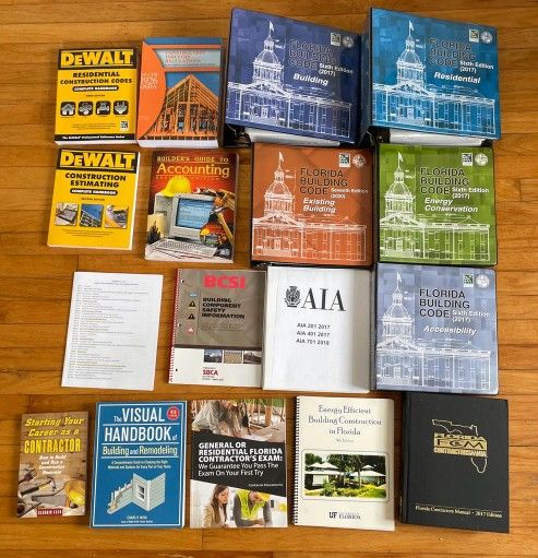 Set Of Florida General Contractor GC Books For Exam