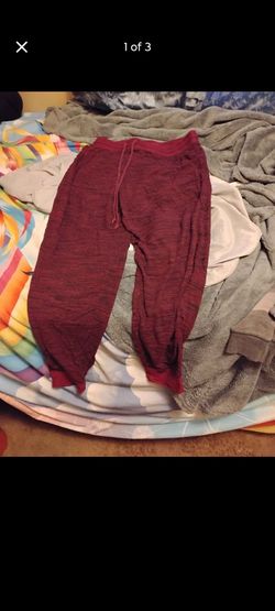 Burgundy Jogger Sweatpants with Drawstring