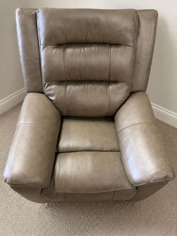 Power Recliner Chair Taupe Upholstery Costco Return Like New