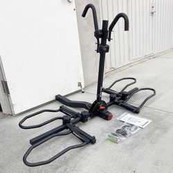 $115 (Brand New) Heavy Duty 2-Bike Rack, Wobble Free Tilting Electric Bicycle Carrier 160lbs Capacity, 2” Hitch 