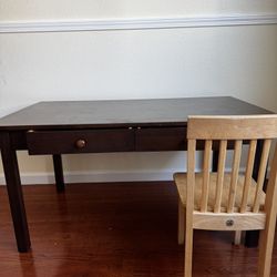 Kids Wooden Table With Chair