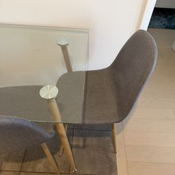 Glass Dining Table From Wayfair (bought For $375) - Barely Used 