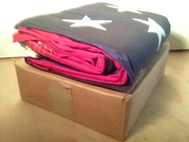 Vintage VALLEY FORGE U.S. FLAG 5' x 9.5' 50 Stars Never Flown 19914