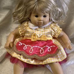 American Girl Bitty Baby Blonde Hair Blue Eyes Doll 2011