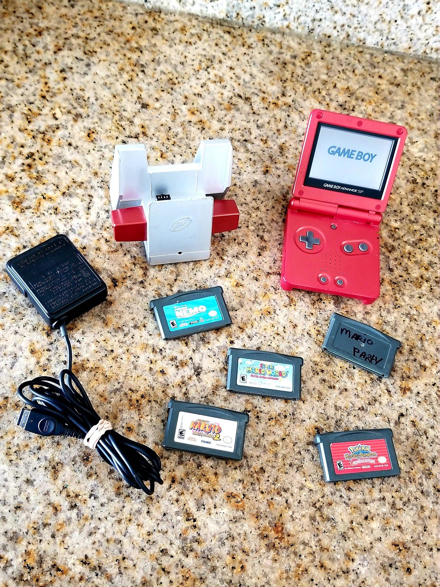 RED Nintendo Gameboy Advance Sp Set