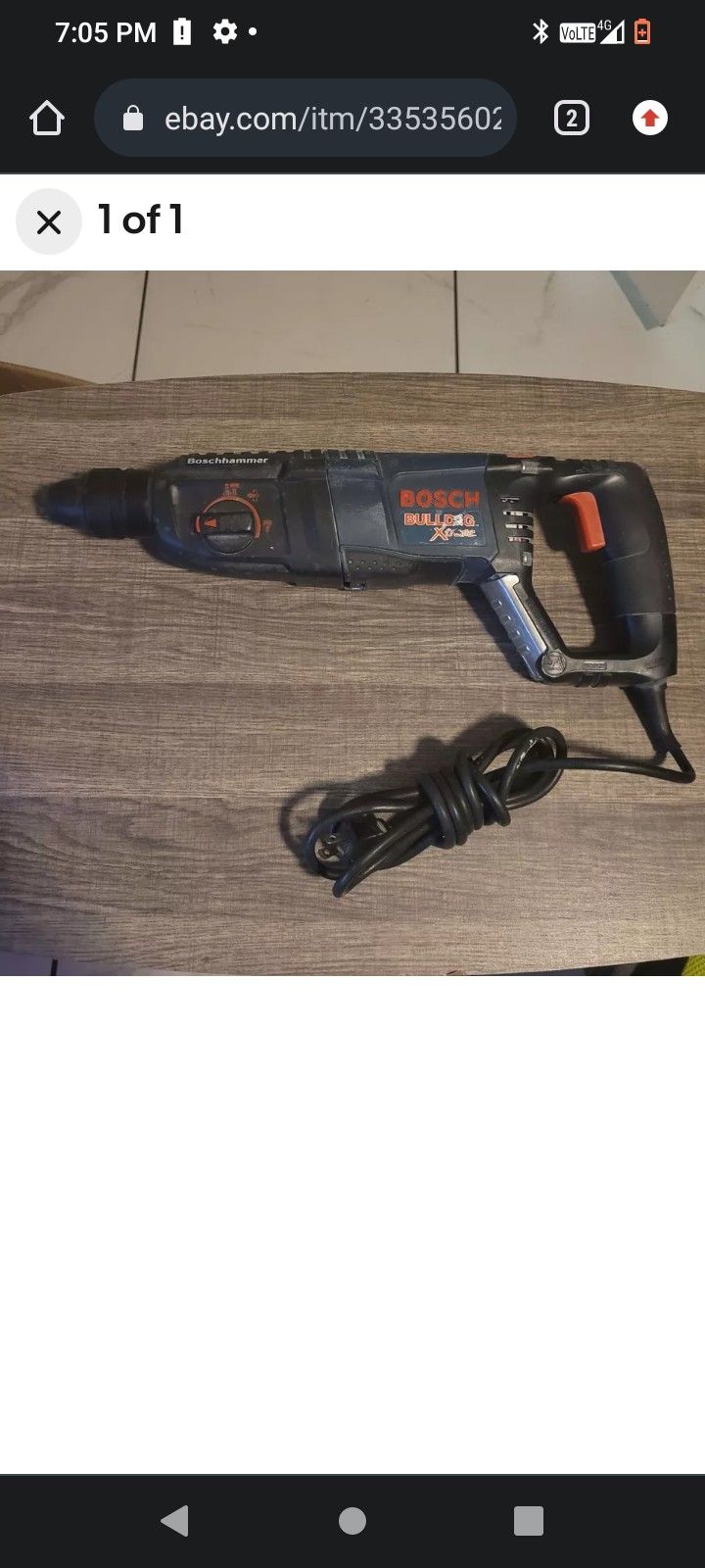 Bosch Bulldog Xtreme Hammer Drill