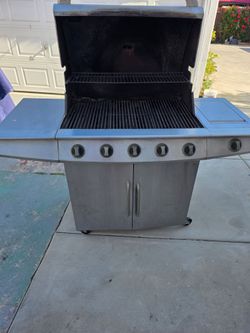 Charmglow 6-Burner Propane Gas Grill in Stainless Steel with Ceramic Searing Side Burner