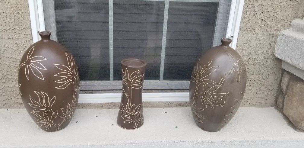 Ceramic vase with Candle holder