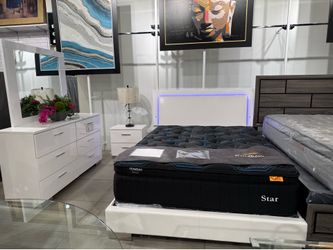 4pc Queen Bedroom Set 🤍 White Color