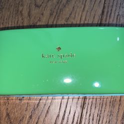 NEW Kate Spade Sunglass Eyeglass Hard Clamshell Case Green Blue Winking Eye 