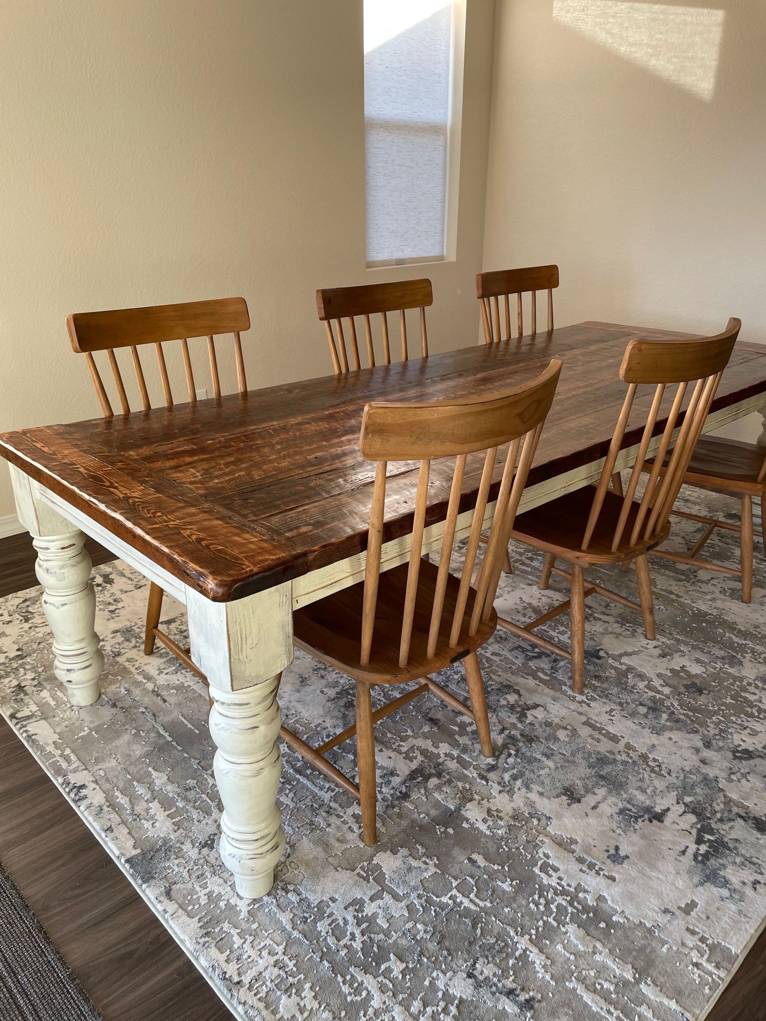 Beautiful Custom-made Magnolia Home Table and 6 Chairs