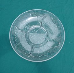 Vintage Glass Condiment DIsh, Charcuterie Tray