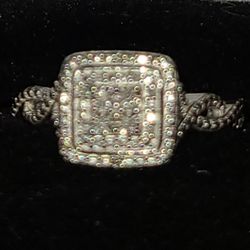 Diamonds And Sterling Silver Size 7 
