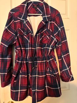 Torrid Plaid Wool-Blend Coat