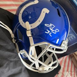 Edgerrin James Signed Full Size Indianapolis Colts Replica Helmet - Beckett COA
