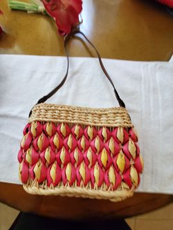 Small Boho Straw Purse