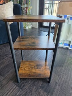 NEW Black Wooden Style End Table