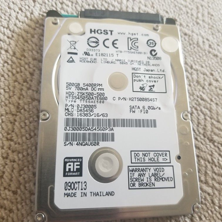 500GB LAPTOP HDD SATA