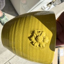 Yellow Ceramic Pot