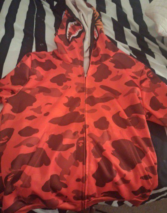 Red Bape Hoodie Size Small