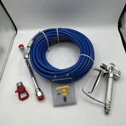 Airless Paint Spray Gun 3600 psi with #517 tip and 50' Hose (blue)