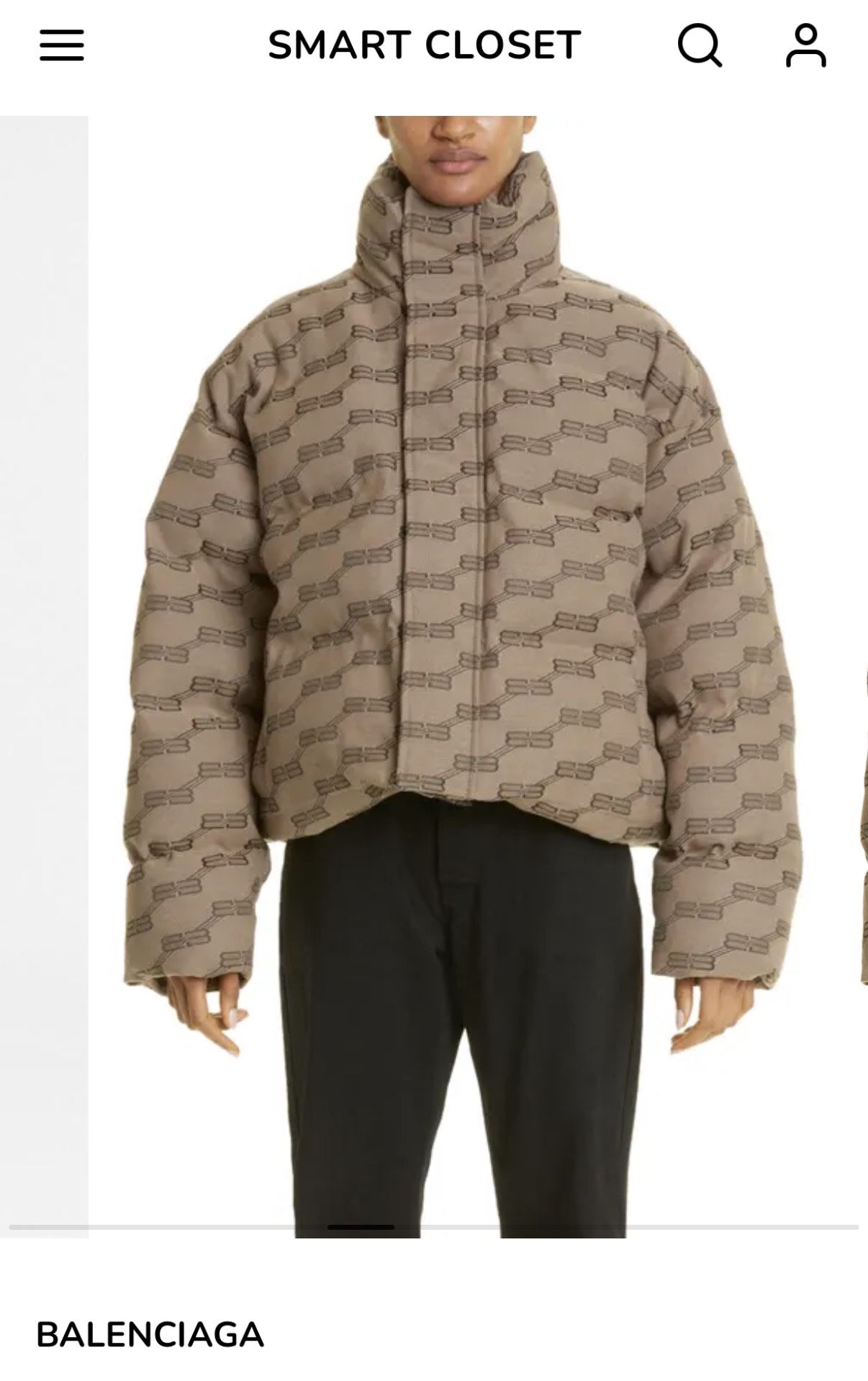 balenciaga brown puffer jacket Unisex