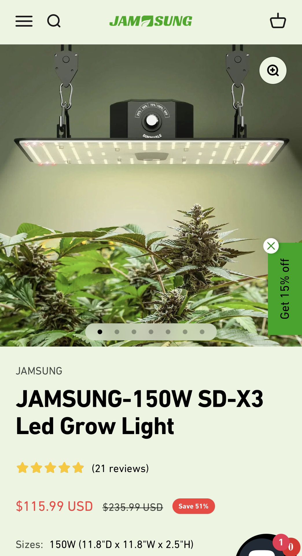 JAMSUNG-150W SD-X3 Led Grow Light