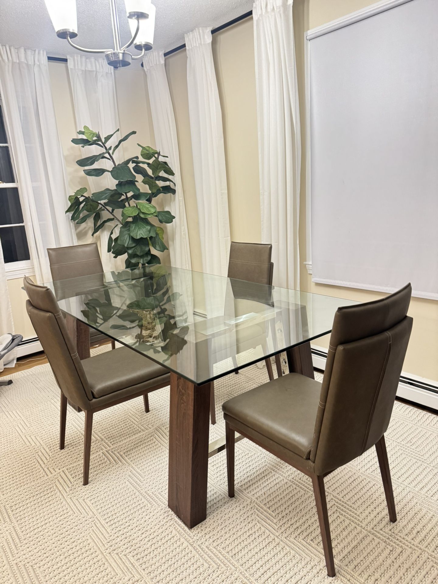Dining Set, Leather Chairs