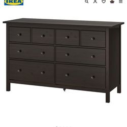 Ikea Hemnes Black  Brown 8 Drawer Dresser -Brand New- NEVER OPENED